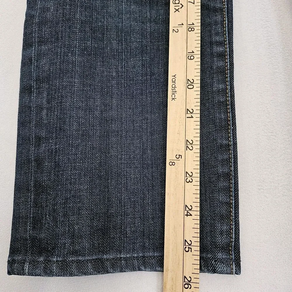 Tory Burch Jeans Womens 31x25.75 Cropped Jean Straight Blue Dark Wash Mid Rise - Picture 6 of 15